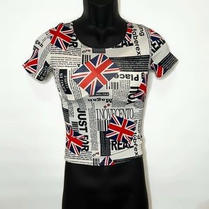 UK Newspaper Sheer Secondskin Top